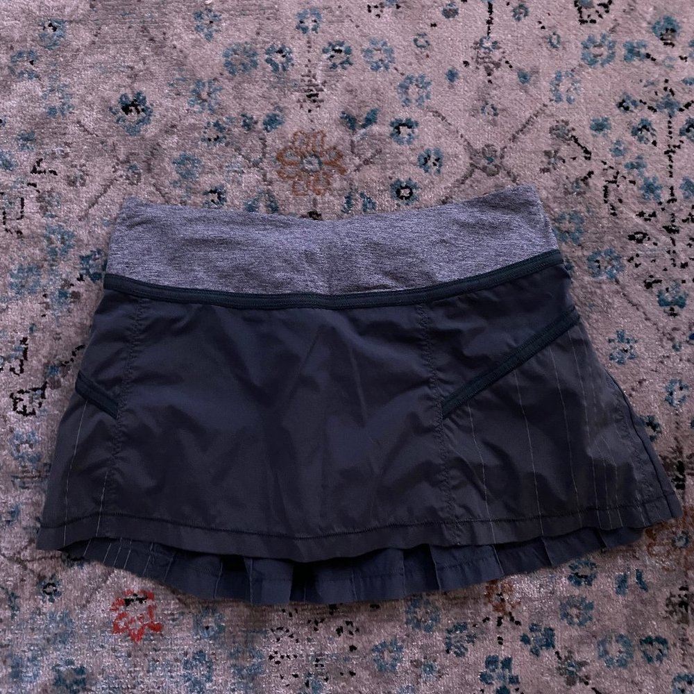 Gray, Ruffled Lululemon Tennis Skirt